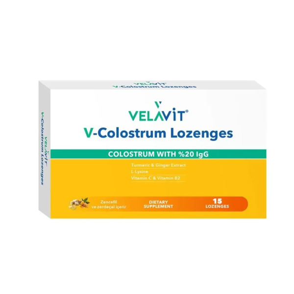 Velavit V-Colostrum Lozenges Takviye Edici Gıda 15 Pastil - 1