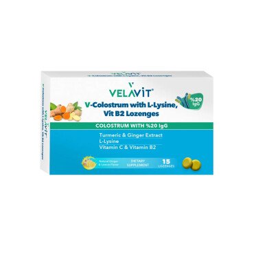 Velavit V-Colostrum With L-Lysine 15 Pastil - Velavit