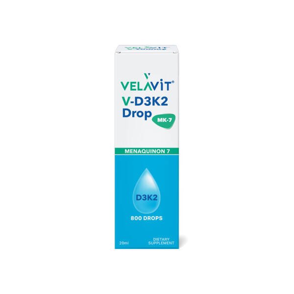 Velavit V-D3K2 Drop MK-7 D3 ve K2 Vitamini İçeren Takviye Edici Gıda 20 ml - 1
