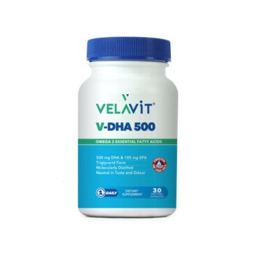 Velavit V-DHA 500 Takviye Edici Gıda 30 Kapsül - Velavit