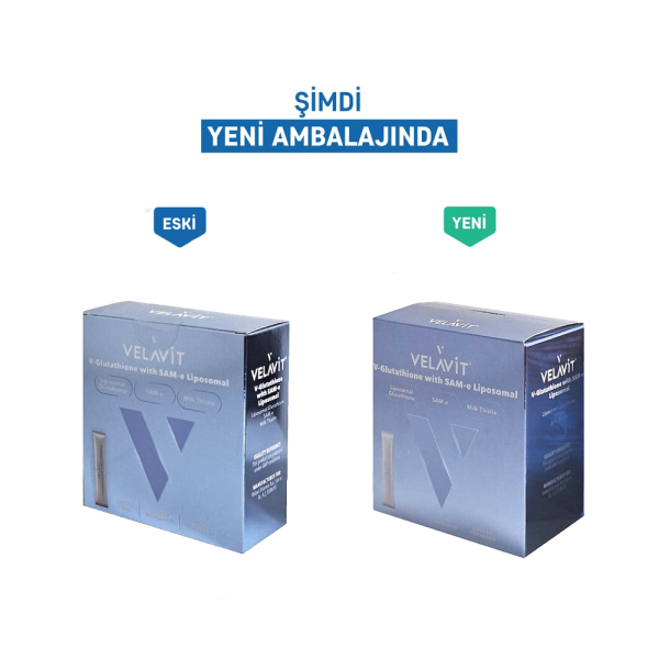 Velavit V-Glutathione With SAM-e Liposomal 30 Stick Takviye Edici Gıda - 5