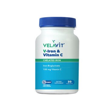 Velavit V-Iron & Vitamin C 30 Tablet - Velavit