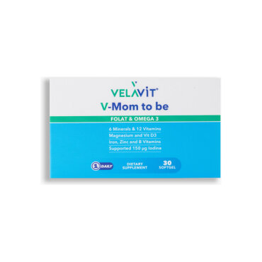 Velavit V-Mom To Be - Folat & Omega 3 Takviye Edici Gıda 30 Yumuşak Kapsül - Velavit