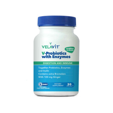 Velavit V-Probiotics With Enzymes 30 Kapsül - Velavit