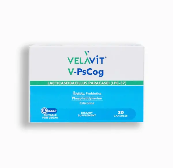 Velavit V-PsCog - Lpc-37, Fosfotidilserin ve Sitikolin İçeren Takviye Edici Gıda 30 Kapsül - Velavit