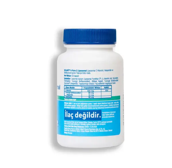 Velavit V-Pure C Lipozomal - Lipozomal C Vitamini İçeren Takviye Edici Gıda 30 Kapsül - 2