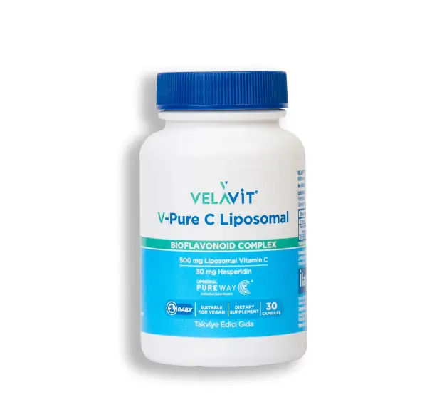 Velavit V-Pure C Lipozomal - Lipozomal C Vitamini İçeren Takviye Edici Gıda 30 Kapsül - 1