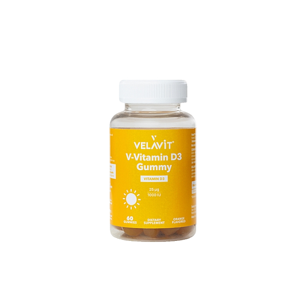 Velavit V-Vitamin D3 Gummy - Vitamin D3 İçeren Takviye Edici Gıda 60 Kapsül - 1