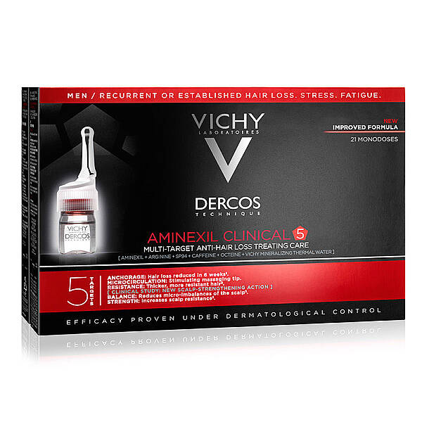 Vichy Dercos Aminexil Erkekler İçin Saç Dökülmesine Karşı 5 Etkili Bakım 21x6 ml - 1