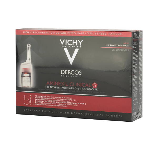 Vichy Dercos Aminexil Erkekler İçin Saç Dökülmesine Karşı 5 Etkili Bakım 21x6 ml - 1