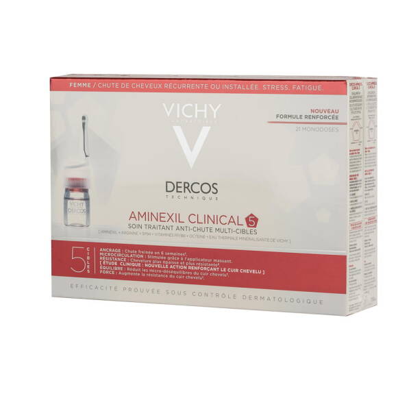 Vichy Dercos Aminexil Kadınlar İçin Saç Dökülmesine Karşı 5 Etkili Bakım 21x6 ml - 1