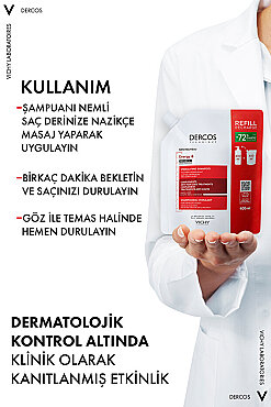 Vichy Dercos Saç Dökülmesine Karşı Tamamlayıcı Şampuan Refill 400 ml - 3