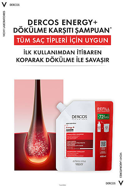 Vichy Dercos Saç Dökülmesine Karşı Tamamlayıcı Şampuan Refill 400 ml - 8