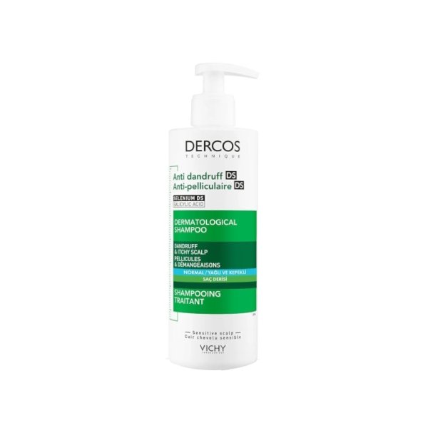 Vichy Dercos Shampoo Anti Dandruff Oily - Normal ve Yağlı Saçlar İçin Kepeğe Karşı Etkili Bakım Şampuanı 390 ml - 1
