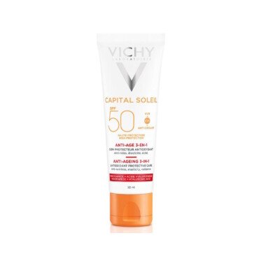 Vichy Capital Soleil Anti Ageing 3 in 1 SPF50 Yaşlanma Karşıtı Yüz Bakım Kremi 50 ml - Vichy