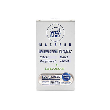 Vita Bear Magbear Magnesium Complex 60 Kapsül Takviye Edici Gıda - Vita Bear