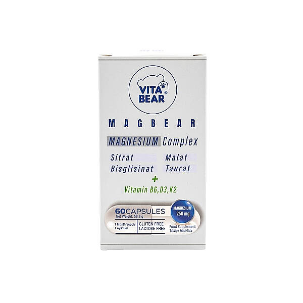 Vita Bear Magbear Magnesium Complex 60 Kapsül Takviye Edici Gıda - 1