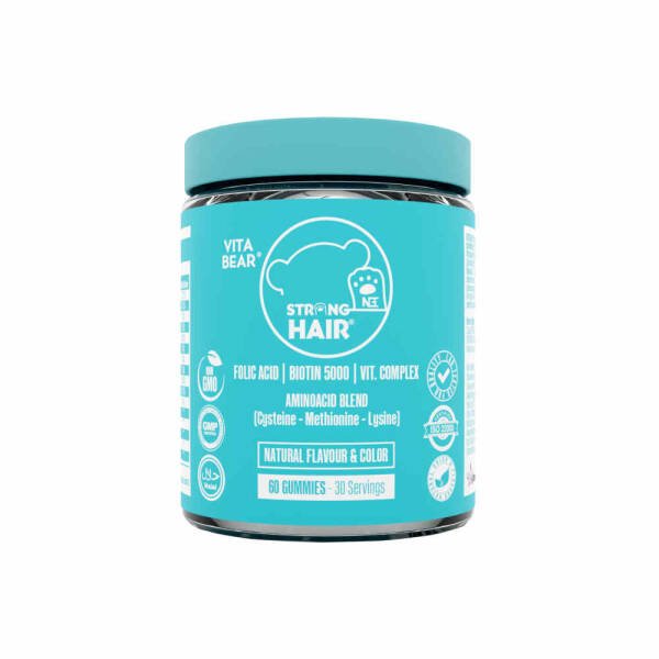 Vita Bear Strong Hair Biotin İçeren Gummy 60 Adet - 1