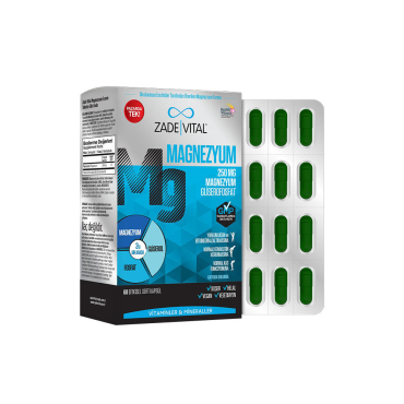 Zade Vital Magnezyum 250mg 60 Kapsül Takviye Edici Gıda - Zade Vital