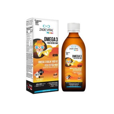 Zade Vital Miniza Omega 3 ve Yer Fıstığı Yağı Limon Aromalı 150ml - Zade Vital