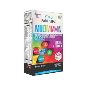 Zade Vital Multivitamin High-5 30 Kapsül - Zade Vital