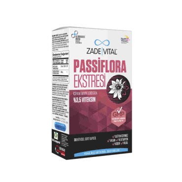 Zade Vital Passiflora Extract 30 Kapsül - Zade Vital